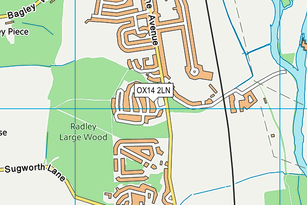 OX14 2LN map - OS VectorMap District (Ordnance Survey)