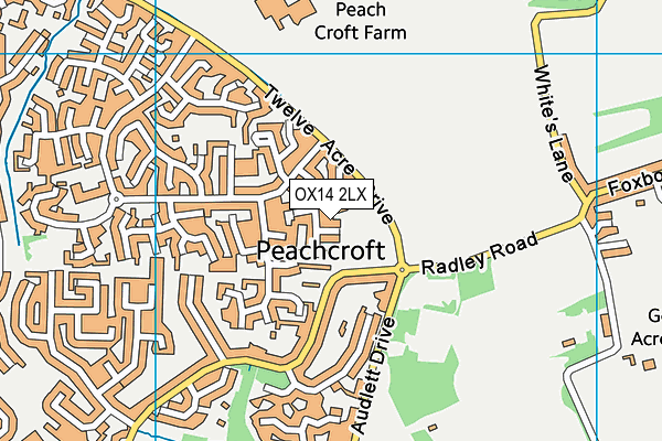 OX14 2LX map - OS VectorMap District (Ordnance Survey)