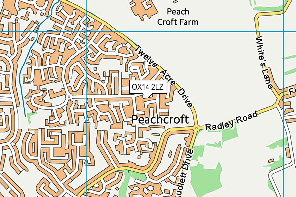 OX14 2LZ map - OS VectorMap District (Ordnance Survey)