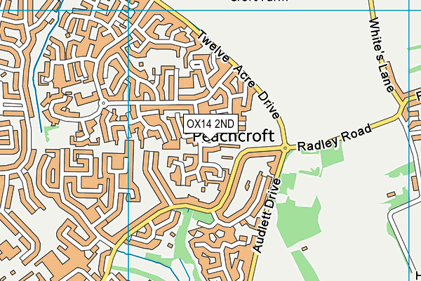 OX14 2ND map - OS VectorMap District (Ordnance Survey)