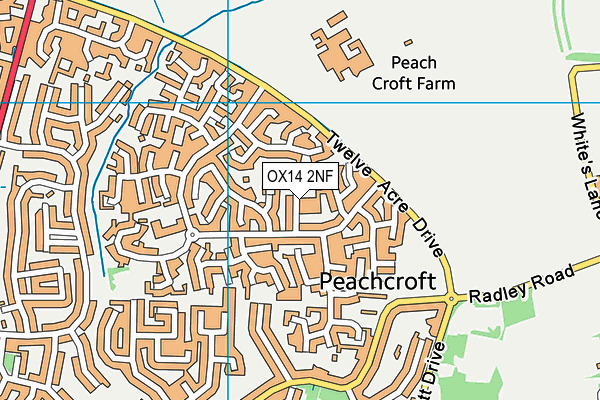 OX14 2NF map - OS VectorMap District (Ordnance Survey)