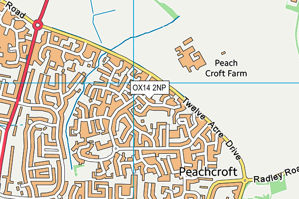 OX14 2NP map - OS VectorMap District (Ordnance Survey)