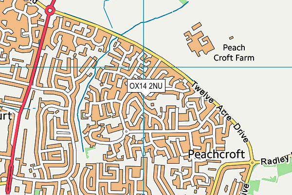 OX14 2NU map - OS VectorMap District (Ordnance Survey)