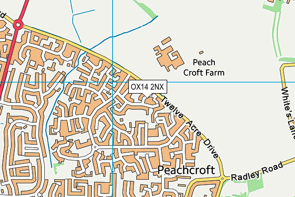 OX14 2NX map - OS VectorMap District (Ordnance Survey)