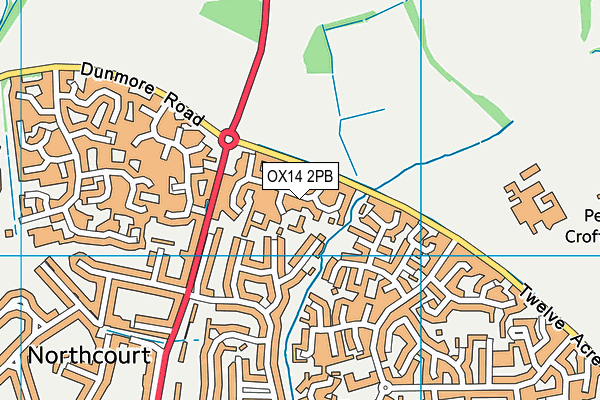 OX14 2PB map - OS VectorMap District (Ordnance Survey)