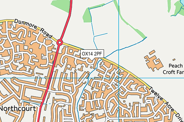 OX14 2PF map - OS VectorMap District (Ordnance Survey)