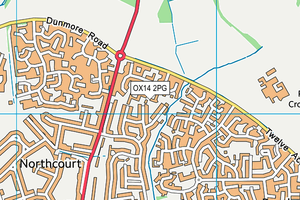 OX14 2PG map - OS VectorMap District (Ordnance Survey)