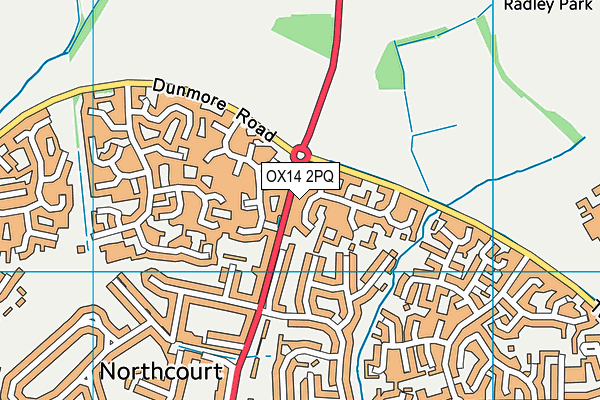 OX14 2PQ map - OS VectorMap District (Ordnance Survey)