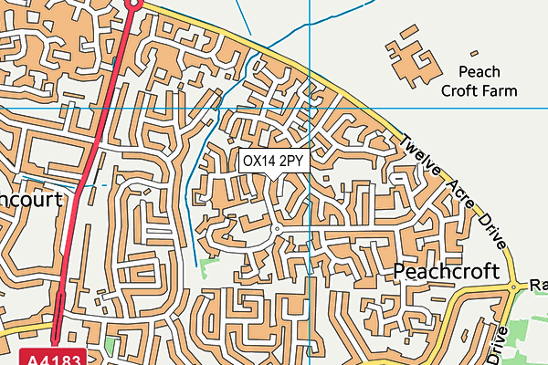 OX14 2PY map - OS VectorMap District (Ordnance Survey)