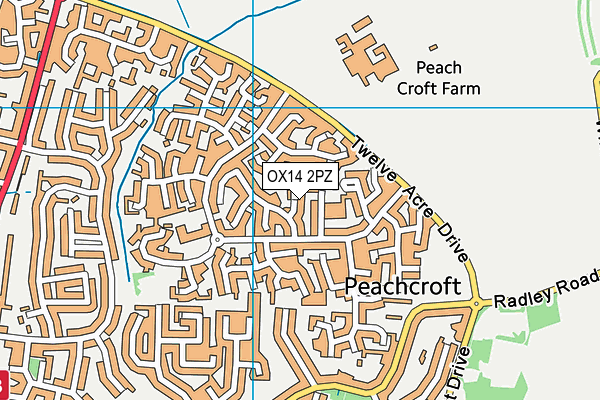 OX14 2PZ map - OS VectorMap District (Ordnance Survey)