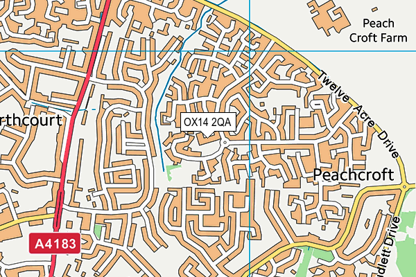 OX14 2QA map - OS VectorMap District (Ordnance Survey)