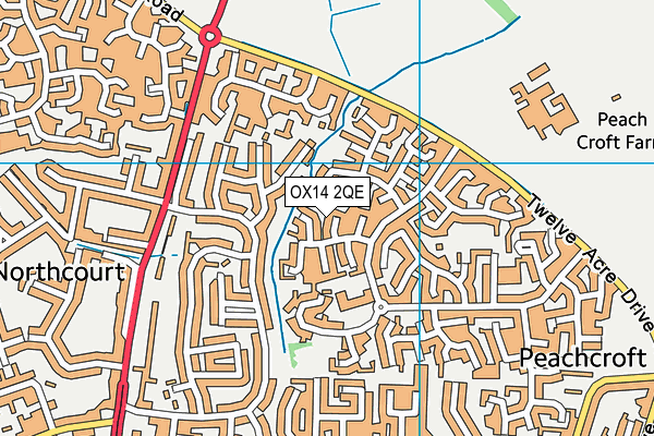 OX14 2QE map - OS VectorMap District (Ordnance Survey)