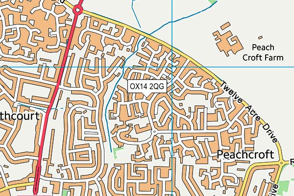 OX14 2QG map - OS VectorMap District (Ordnance Survey)