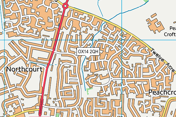 OX14 2QH map - OS VectorMap District (Ordnance Survey)