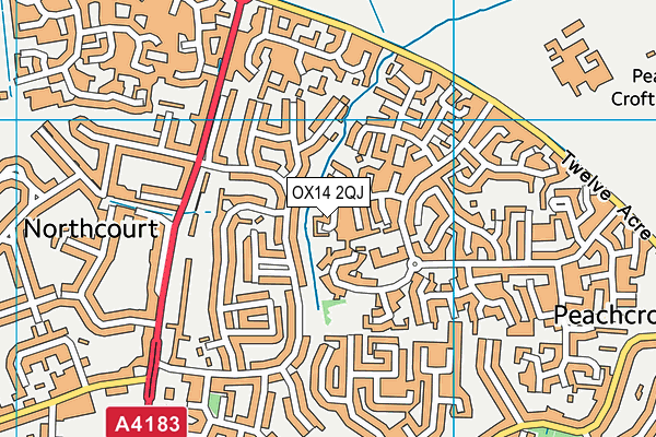 OX14 2QJ map - OS VectorMap District (Ordnance Survey)