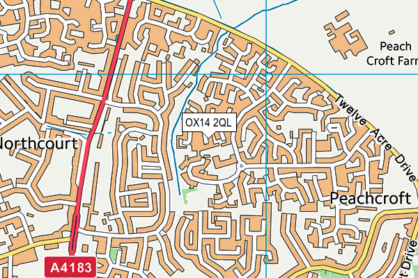OX14 2QL map - OS VectorMap District (Ordnance Survey)