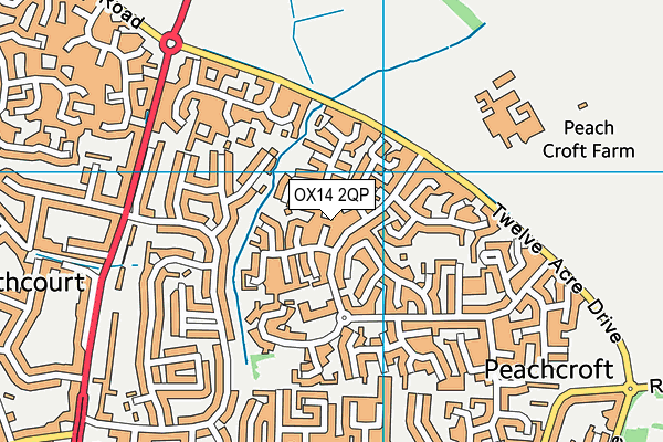 OX14 2QP map - OS VectorMap District (Ordnance Survey)