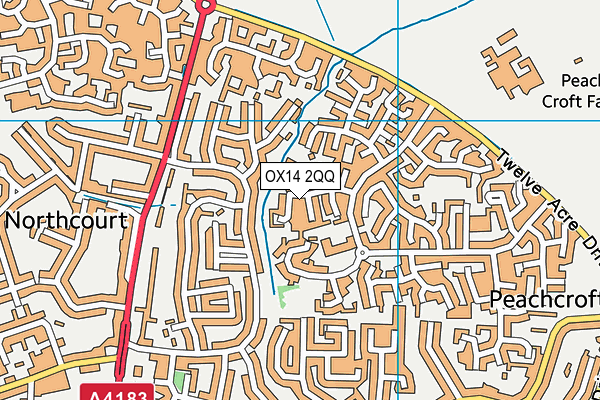 OX14 2QQ map - OS VectorMap District (Ordnance Survey)