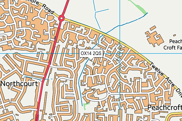 OX14 2QS map - OS VectorMap District (Ordnance Survey)