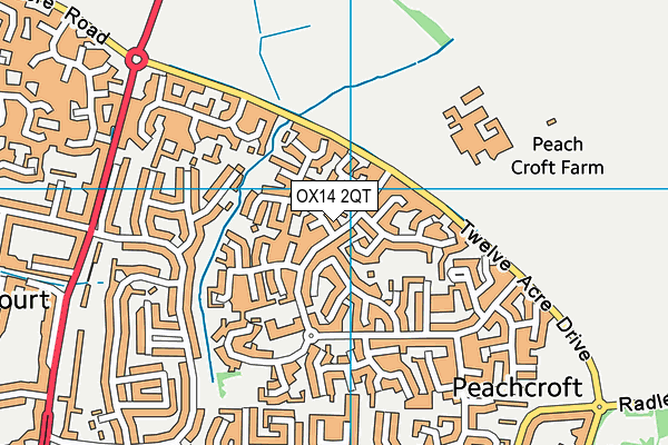 OX14 2QT map - OS VectorMap District (Ordnance Survey)