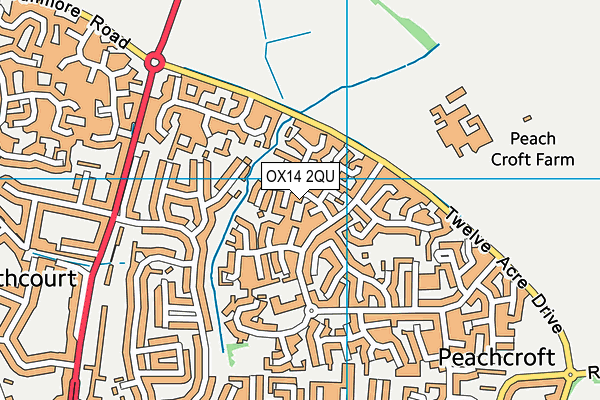 OX14 2QU map - OS VectorMap District (Ordnance Survey)