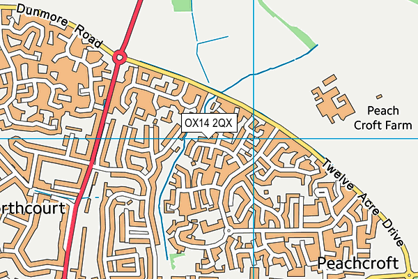 OX14 2QX map - OS VectorMap District (Ordnance Survey)