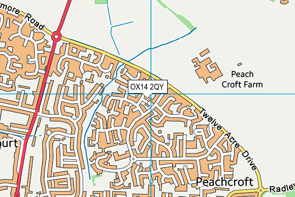 OX14 2QY map - OS VectorMap District (Ordnance Survey)