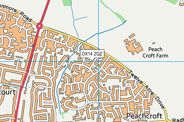 OX14 2QZ map - OS VectorMap District (Ordnance Survey)