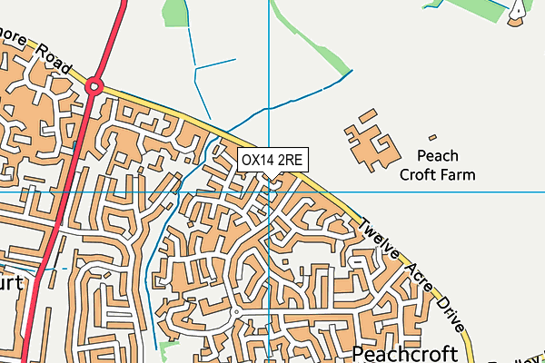 OX14 2RE map - OS VectorMap District (Ordnance Survey)