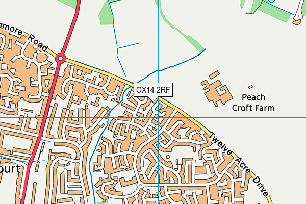 OX14 2RF map - OS VectorMap District (Ordnance Survey)