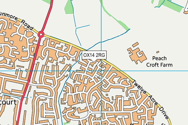 OX14 2RG map - OS VectorMap District (Ordnance Survey)