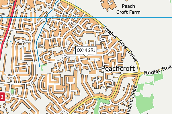 OX14 2RJ map - OS VectorMap District (Ordnance Survey)