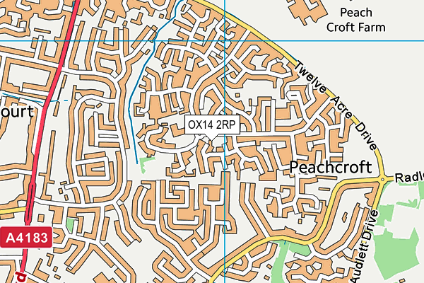 OX14 2RP map - OS VectorMap District (Ordnance Survey)