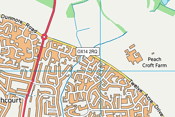 OX14 2RQ map - OS VectorMap District (Ordnance Survey)