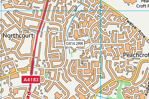 OX14 2RR map - OS VectorMap District (Ordnance Survey)