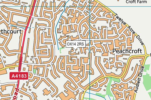 OX14 2RS map - OS VectorMap District (Ordnance Survey)