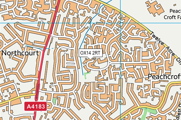 OX14 2RT map - OS VectorMap District (Ordnance Survey)