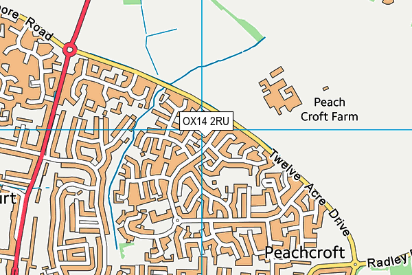 OX14 2RU map - OS VectorMap District (Ordnance Survey)