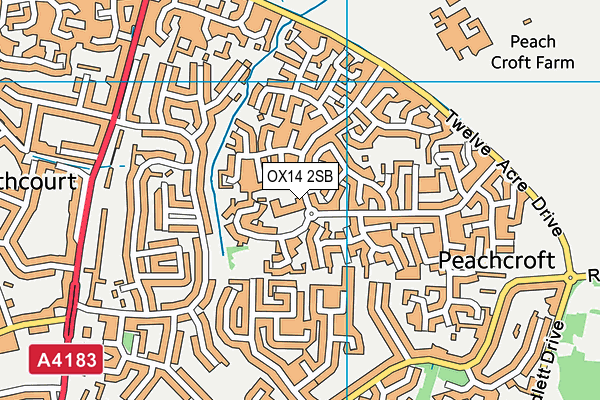 OX14 2SB map - OS VectorMap District (Ordnance Survey)