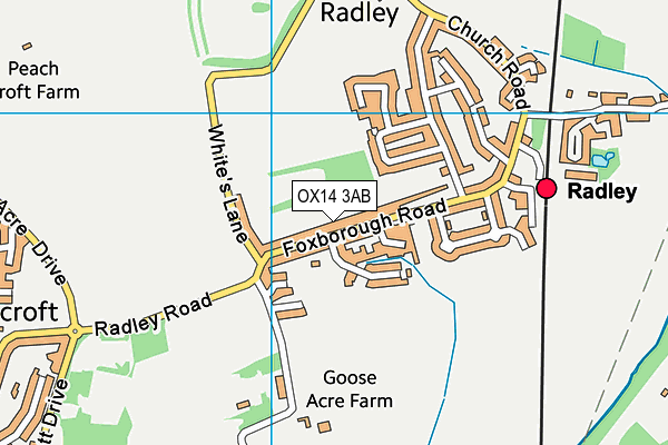 Gooseacre map (OX14 3AB) - OS VectorMap District (Ordnance Survey)