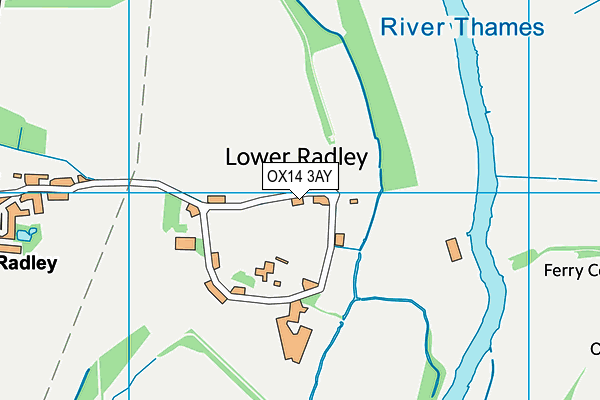 OX14 3AY map - OS VectorMap District (Ordnance Survey)