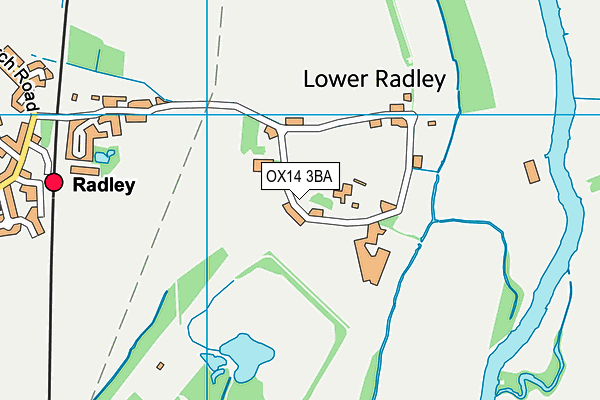 OX14 3BA map - OS VectorMap District (Ordnance Survey)