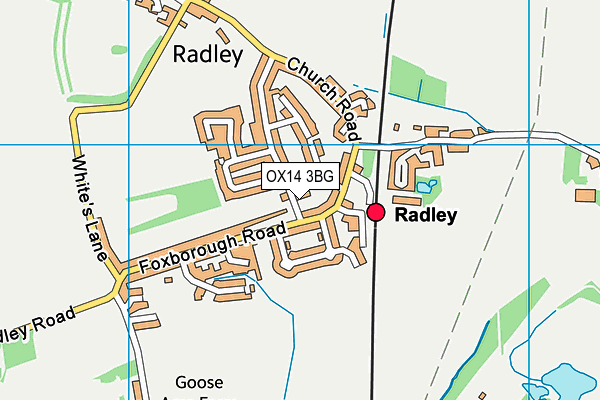 OX14 3BG map - OS VectorMap District (Ordnance Survey)