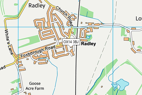 OX14 3BJ map - OS VectorMap District (Ordnance Survey)