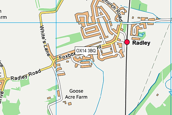 OX14 3BQ map - OS VectorMap District (Ordnance Survey)