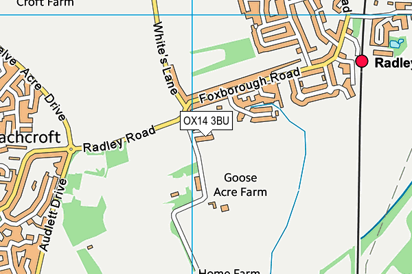 OX14 3BU map - OS VectorMap District (Ordnance Survey)