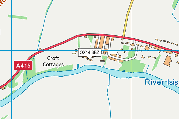 OX14 3BZ map - OS VectorMap District (Ordnance Survey)