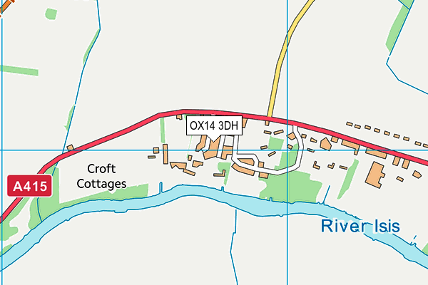 OX14 3DH map - OS VectorMap District (Ordnance Survey)