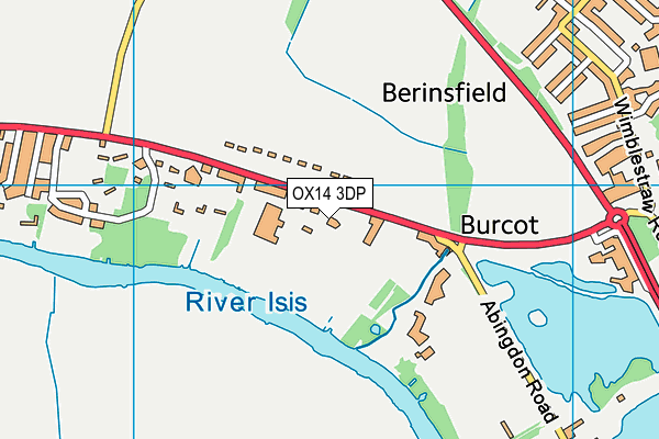 OX14 3DP map - OS VectorMap District (Ordnance Survey)
