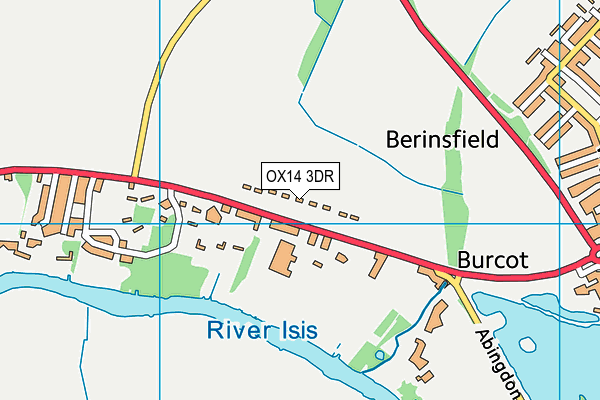 OX14 3DR map - OS VectorMap District (Ordnance Survey)